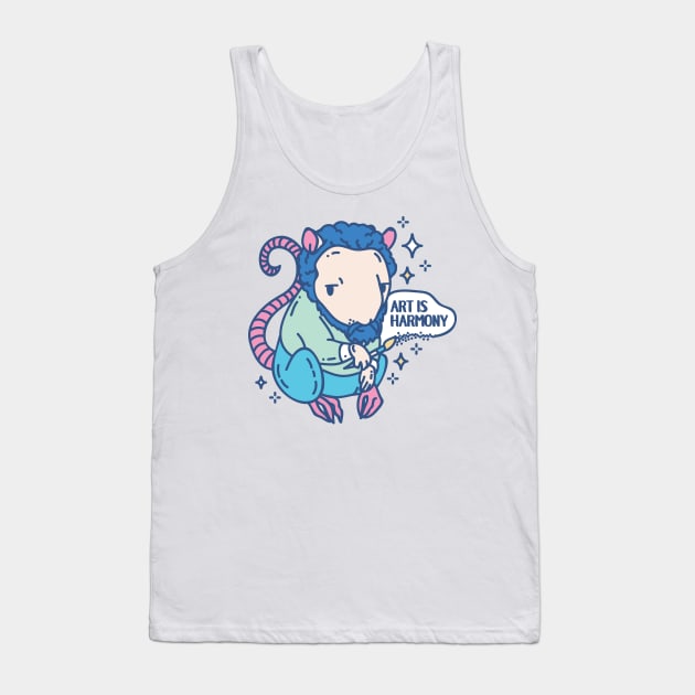 Funny Animal Artist pun Georges Sir Rat with quote Tank Top by SPIRIMAL